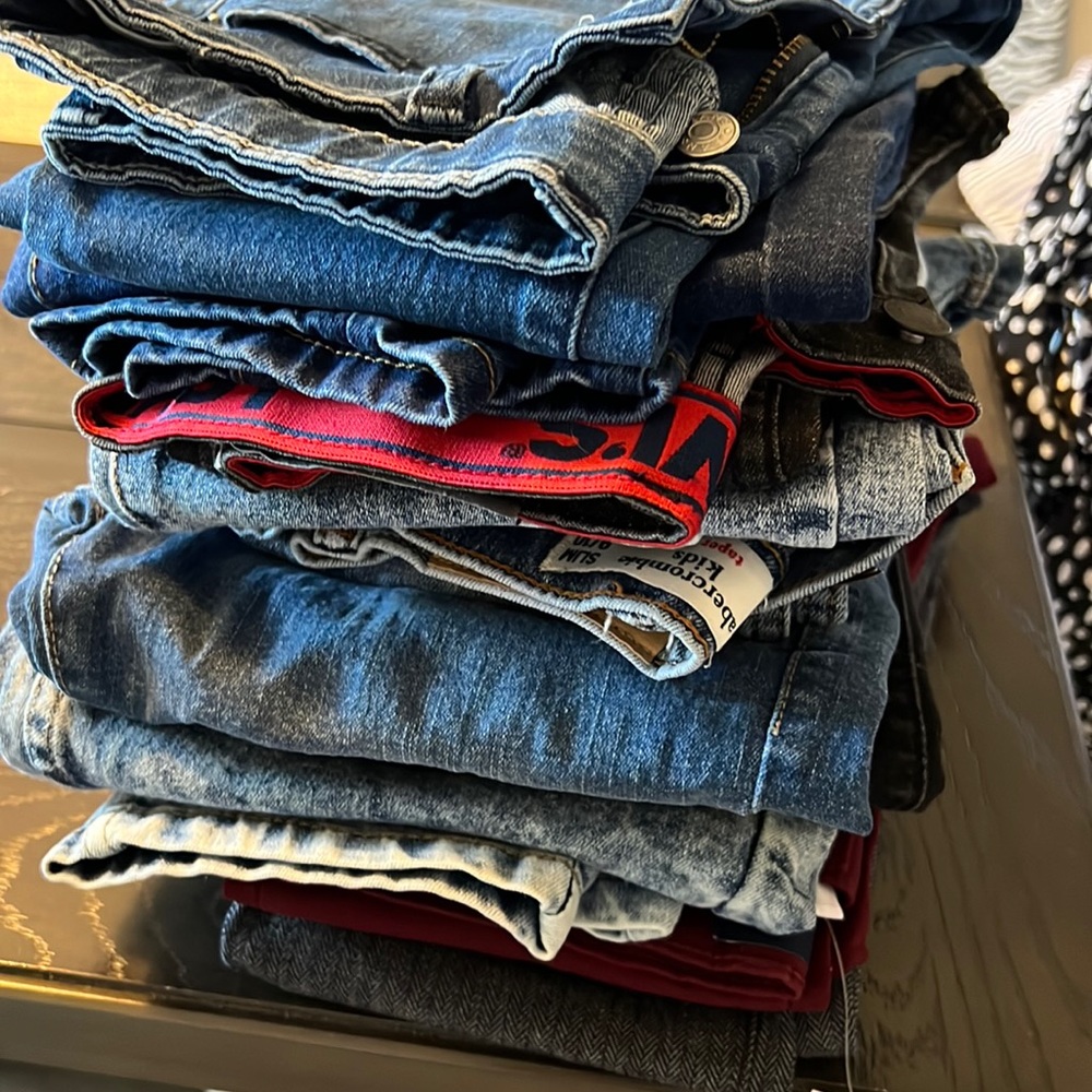 $$SOLD$$ Boys jeans/casual pants: varied sizes styles, brands/colors. $10-12/ea